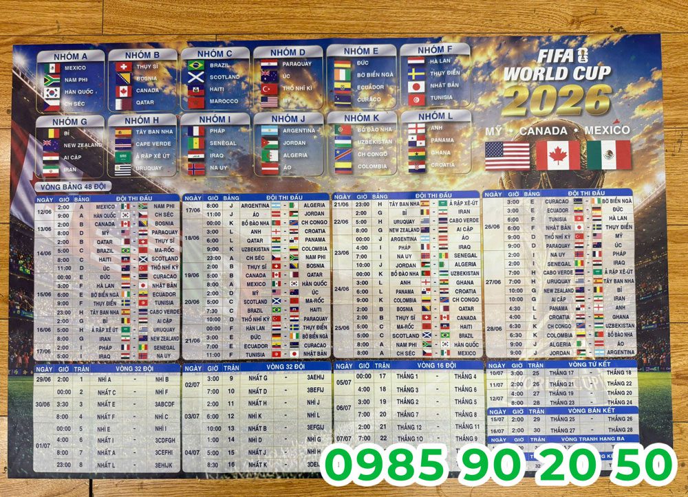 In lịch thi đấu World Cup 2026 đẹp, giá rẻ cho quán TPHCM