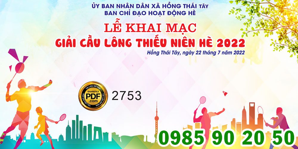 Mẫu backdrop giải cầu lông 02