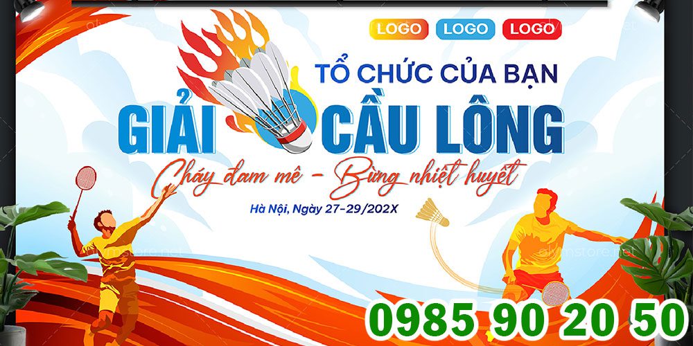 Mẫu backdrop giải cầu lông 04