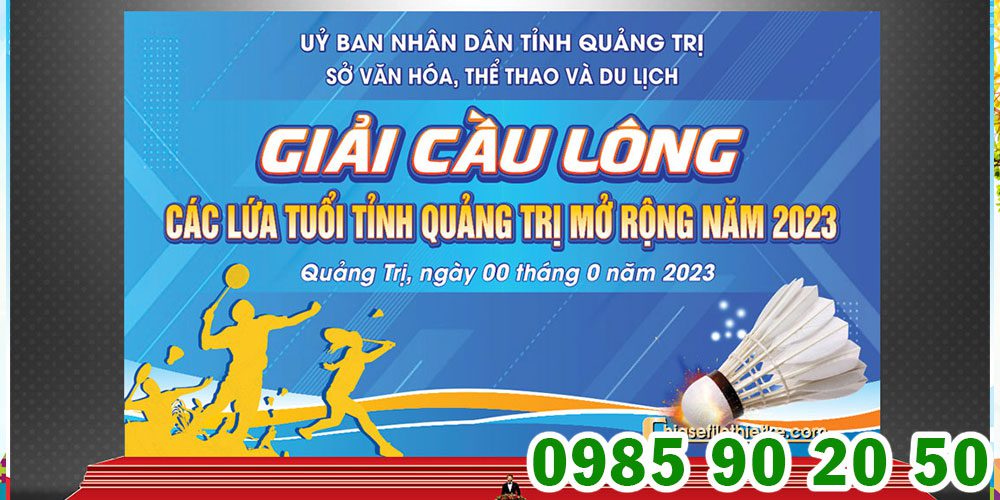 Mẫu backdrop giải cầu lông 07