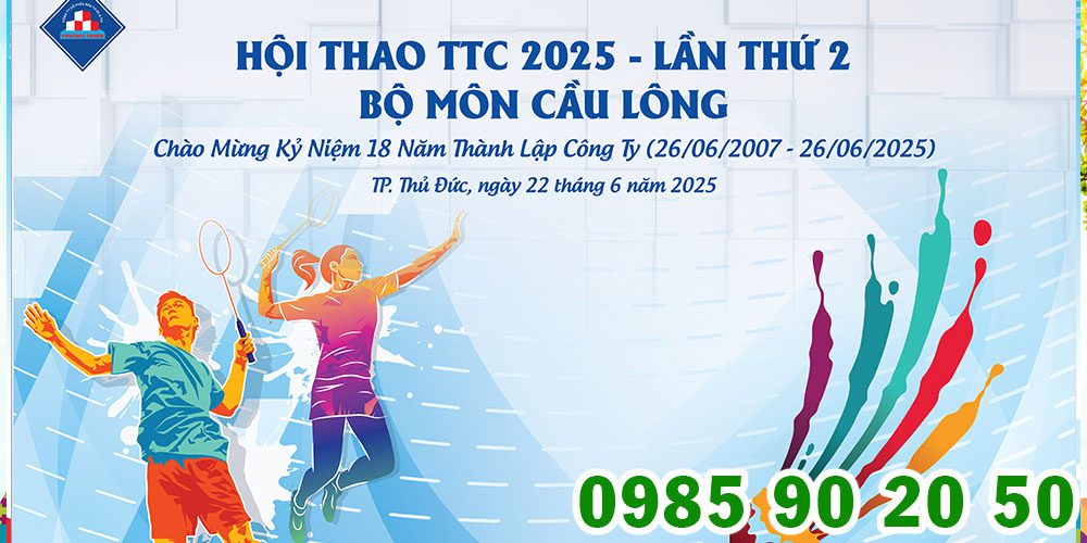 Mẫu backdrop giải cầu lông 08