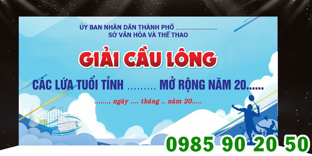 Mẫu backdrop giải cầu lông 15