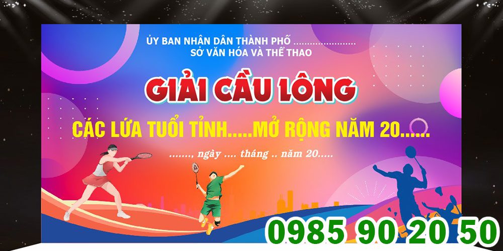 Mẫu backdrop giải cầu lông 16