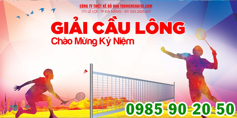 Mẫu backdrop giải cầu lông 01