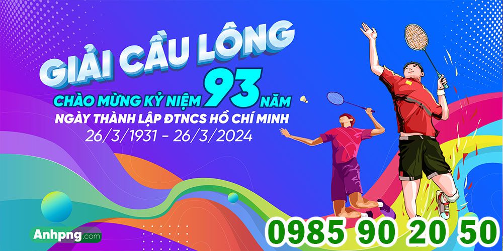 Top 10+ mẫu backdrop giải cầu lông đẹp, sinh động, ấn tượng