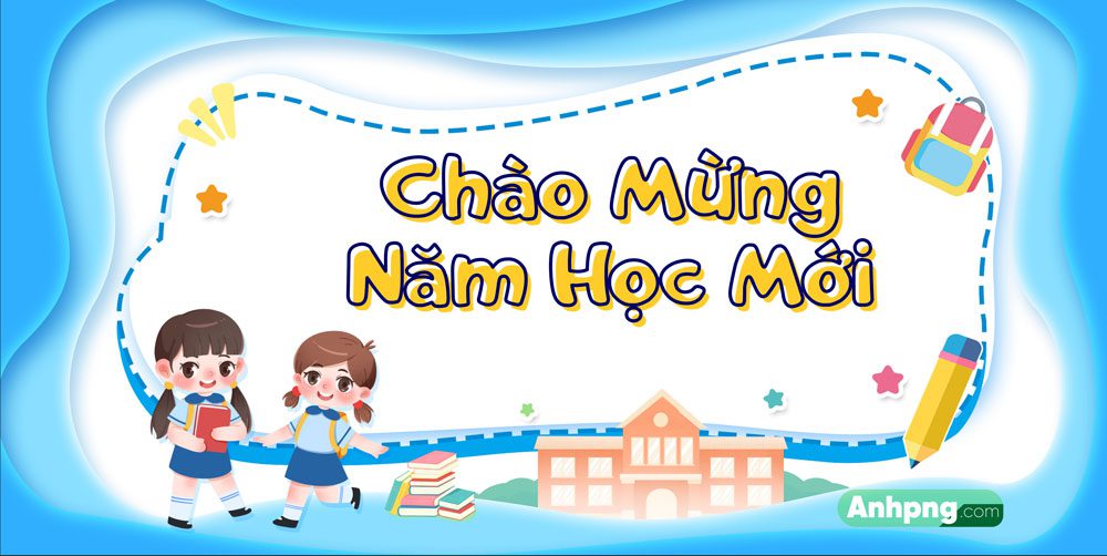 Mẫu backdrop khai giảng năm học mới 21