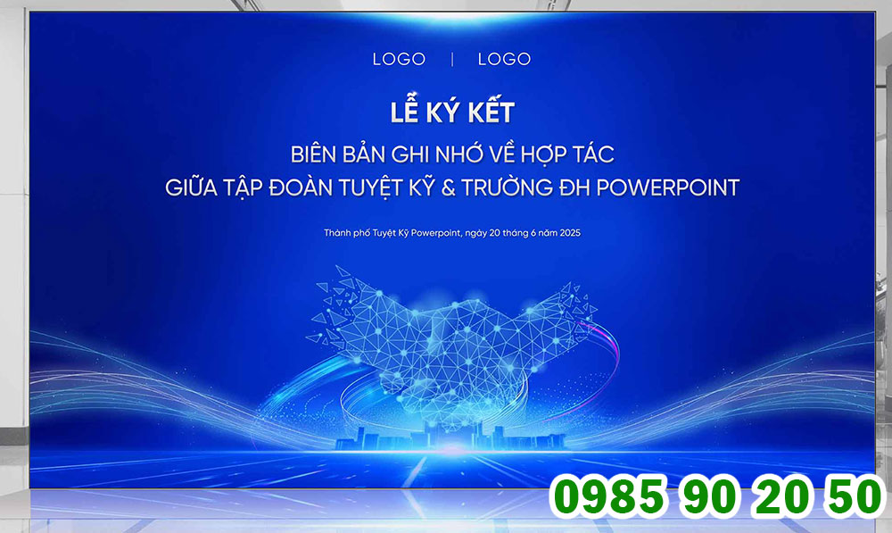 Top 10+ mẫu backdrop ký kết hợp đồng đẹp, ấn tượng nhất Mẫu backdrop ký kết hợp đồng 03