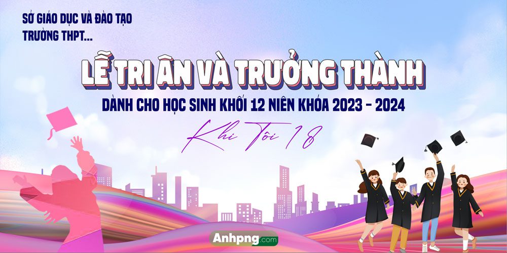 Top 10+ mẫu backdrop kỷ yếu, kỷ niệm ngày ra trường đẹp Tên trường học và các hiệu ứng bắt mắt không thể thiếu