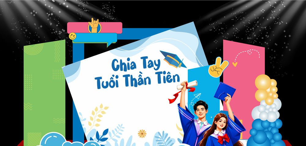 Top 10+ mẫu backdrop kỷ yếu, kỷ niệm ngày ra trường đẹp Mẫu backdrop kỷ yếu 17