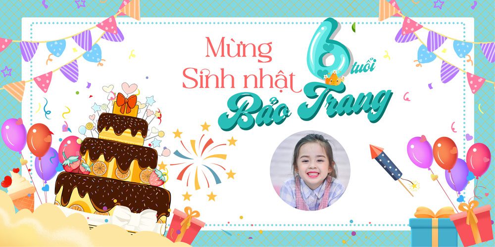 Top 10+ mẫu backdrop sinh nhật dành cho bé trai, bé gái đẹp Mẫu backdrop sinh nhật bé 05