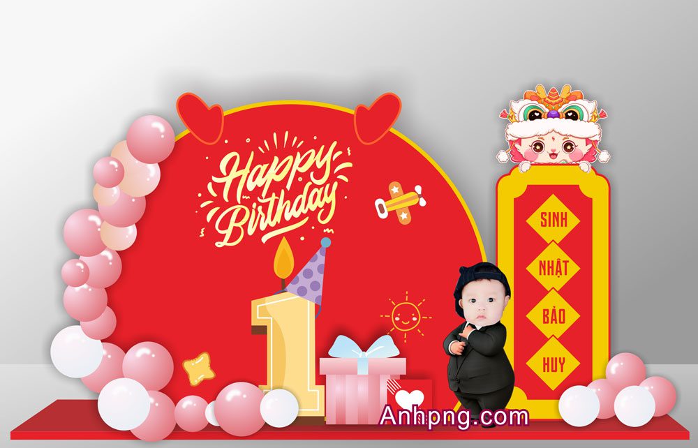 Top 10+ mẫu backdrop sinh nhật dành cho bé trai, bé gái đẹp Mẫu backdrop sinh nhật bé 10