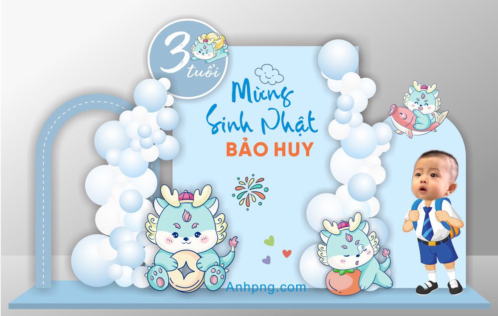 Top 10+ mẫu backdrop sinh nhật dành cho bé trai, bé gái đẹp Mẫu backdrop sinh nhật bé 11
