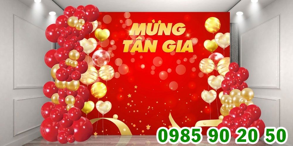 Top 10+ mẫu backdrop tân gia đẹp mừng gia chủ có nhà mới Mẫu backdrop tân gia 05