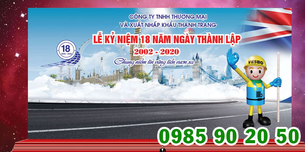 Mẫu backdrop kỷ niệm ngày thành lập công ty 06