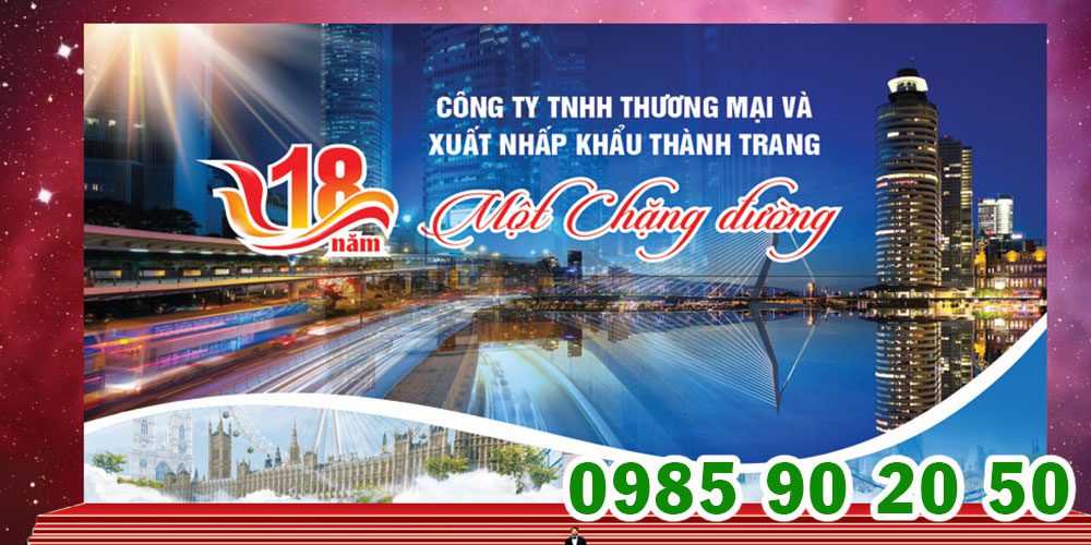Mẫu backdrop kỷ niệm ngày thành lập công ty 07