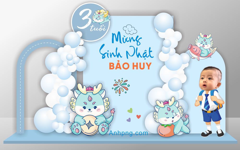Mẫu backdrop thôi nôi bé 02