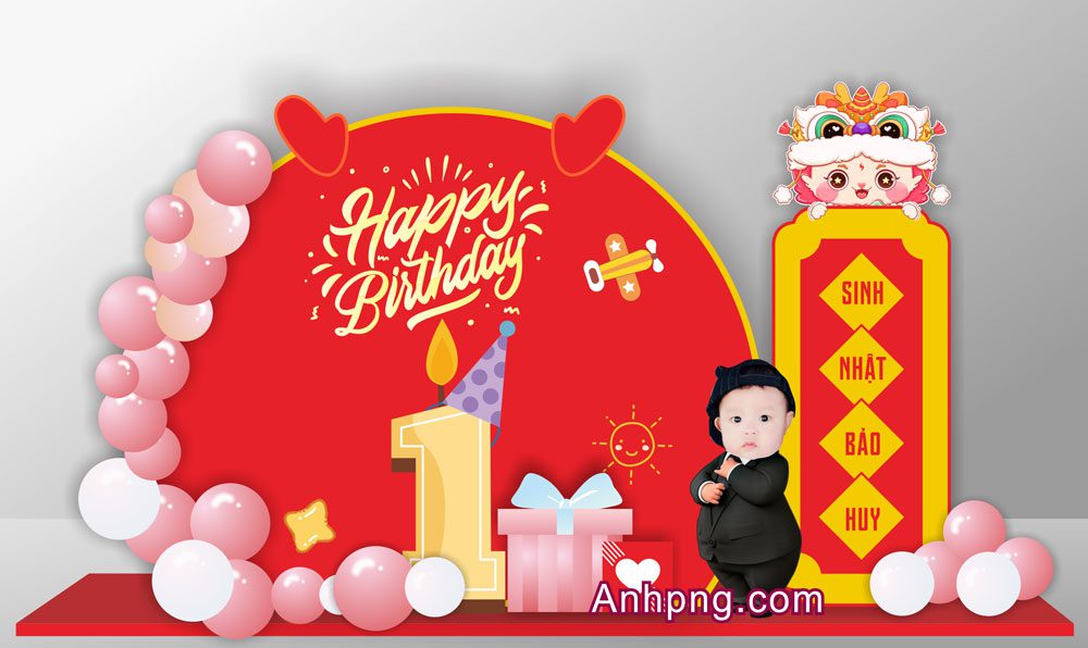 Mẫu backdrop thôi nôi bé 03
