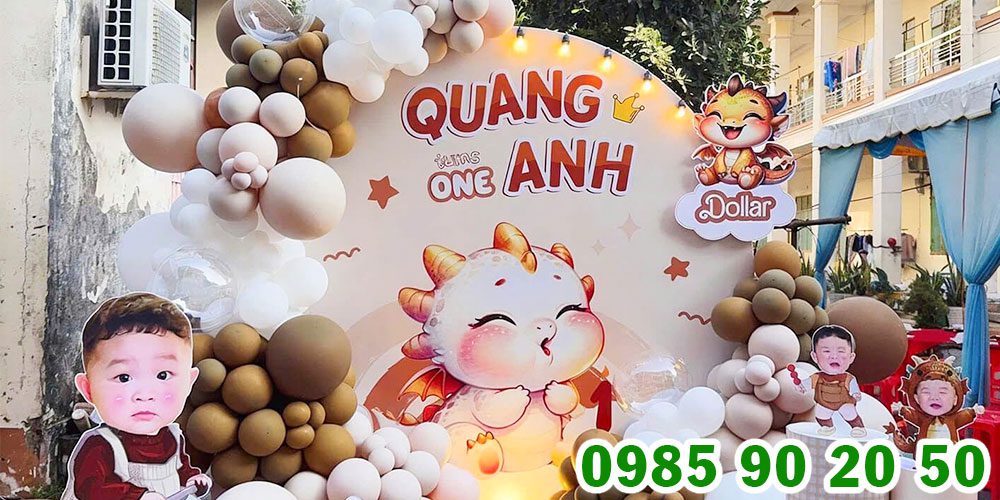 Mẫu backdrop thôi nôi bé 05