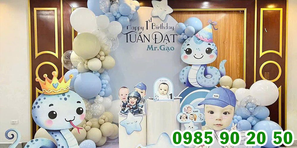 Mẫu backdrop thôi nôi bé 07