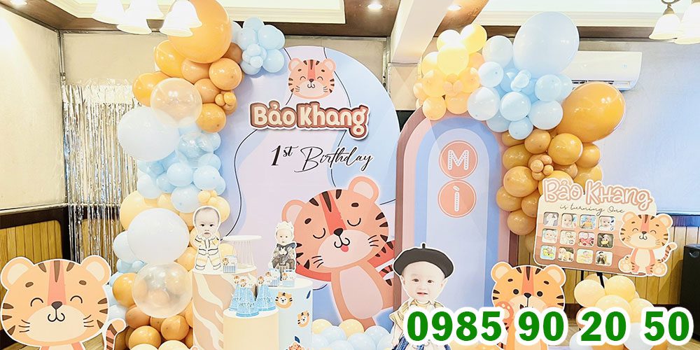 Mẫu backdrop thôi nôi bé 08