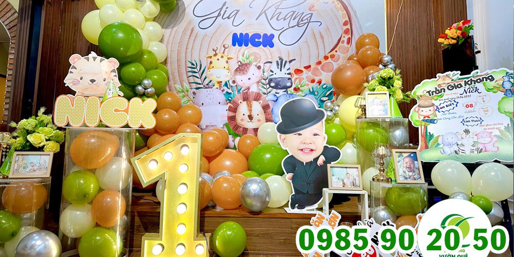 Mẫu backdrop thôi nôi bé 14